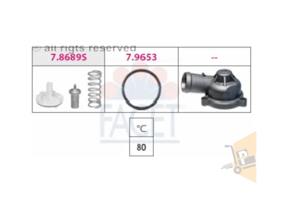 TERMOSTAT KAPAKLI - 80C - 1.4 TSİ CAXA GOLF5 JETTA PASSAT 04>